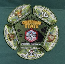 2026 National Scout Jamboree Wisconsin Cheesehead Contingent Patch Set