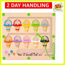 Magnetic Color  Number Maze - Montessori Wooden Color Matching Learning Coun...