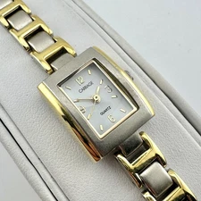 Carriage by Timex Watch Womens Two-Tone Rectangle Quartz Link Bracelet C6A301