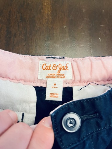 Cat & Jack Girls Blue School Uniform Shorts Size 6-not as faded as pic looks - Picture 3 of 3