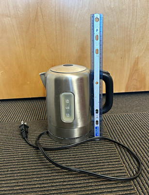 Stainless Steel Corded Electric Kettle 1.0L 1500W 120V Silver/Black Used