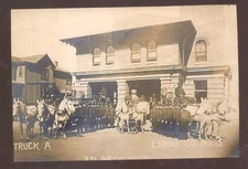 REAL PHOTO ATLANTIC CITY NEW JERSEY FIRE STATION TRUCK N.J. POSTCARD COPY