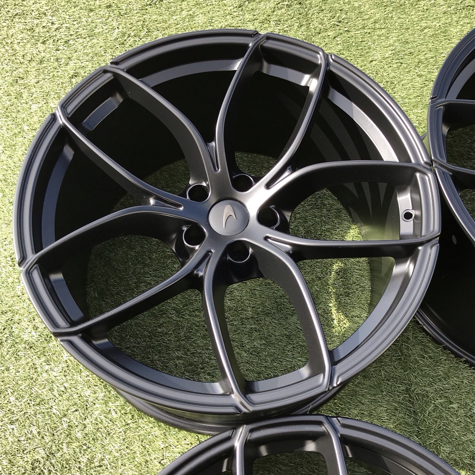 19 20 MCLAREN RIMS OEM STOCK FACTORY SET 4 720S WHEELS GENUINE Satin Black