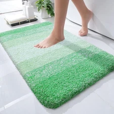 OLANLY Bathroom Rugs Mat 24x16, Extra Soft Absorbent 24" x 16", Green 