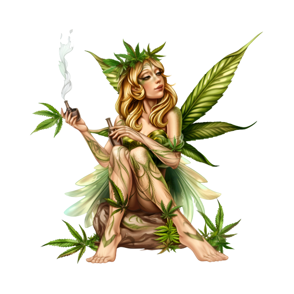 420 Weed Fairy Vinyl Sticker - Stoner Gift for Fairycore Lovers