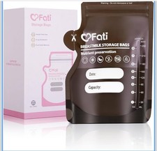 Breastmilk Storage Bags-200 Pcs, 8Oz Blackout Breast Milk Storing Bag with Pour