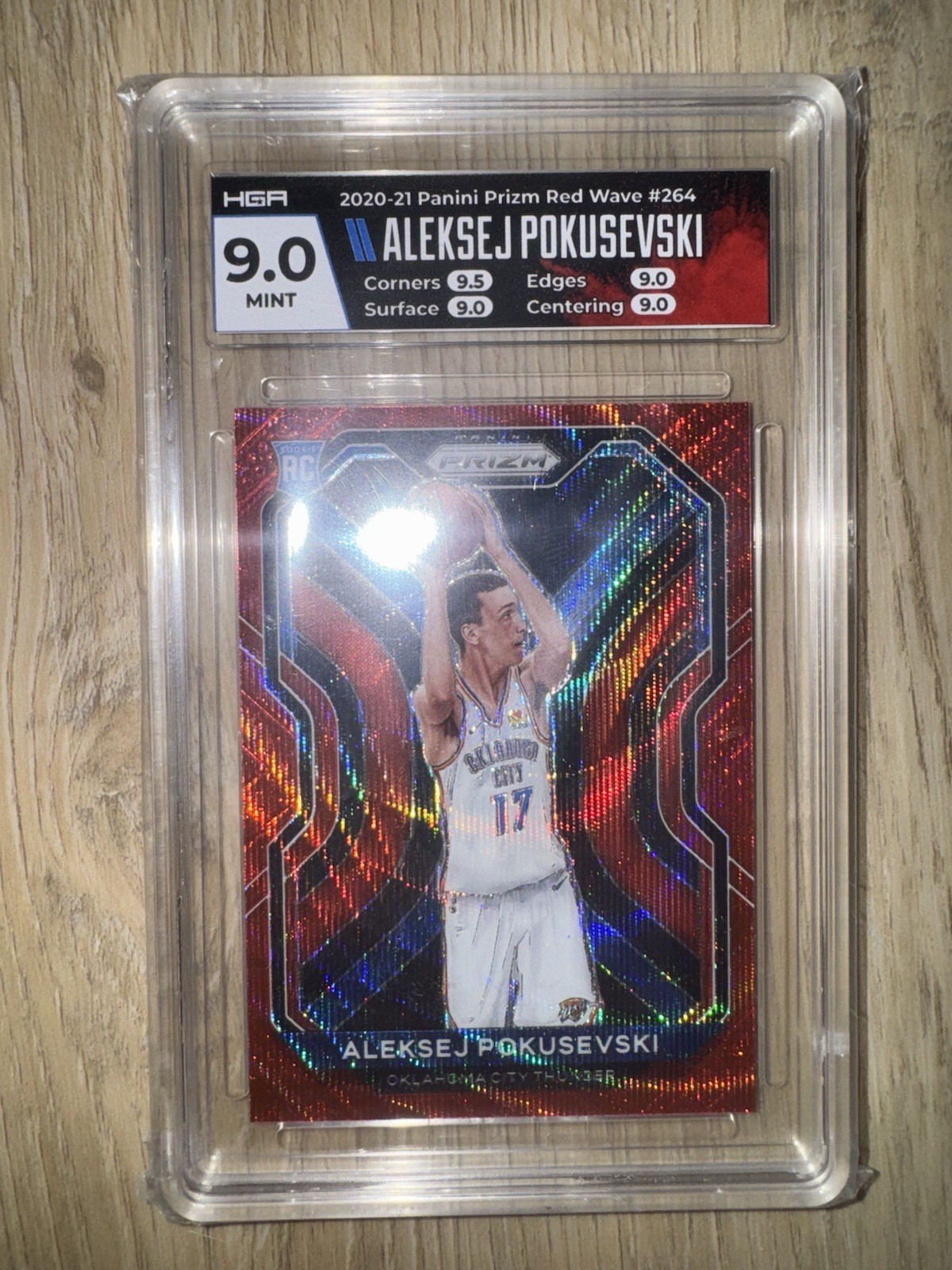 2020-21 Panini Prizm Aleksej Pokusevski #264 (RC) Red Wave Prizm OKC Thunder