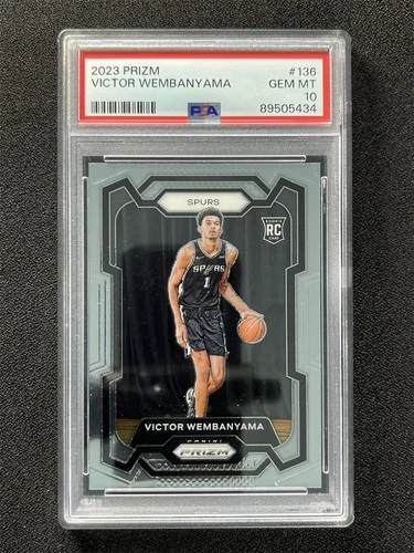 2023-24 Panini Prizm Victor Wembanyama #136 Base Rookie RC PSA 10 GEM MT &07096