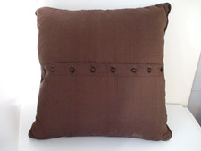 Ralph Lauren Throw Pillow 22x22 Brown Carlo Silk Button Acdents