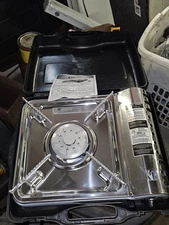 PORTABLE STERNO GAS STOVE WITH Case