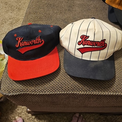 2 VINTAGE KENWORTH TRUCKER SNAPBACK HATS 1990'S