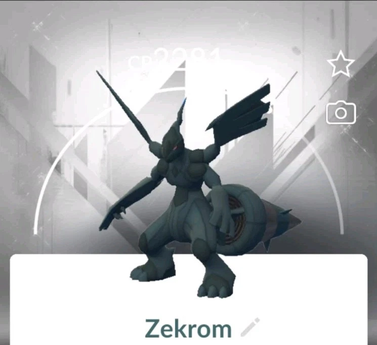 Pokèmon Go ZEKROM WITH WHITE UNOVA SPECIAL BACKGROUND/UNOVA TOUR