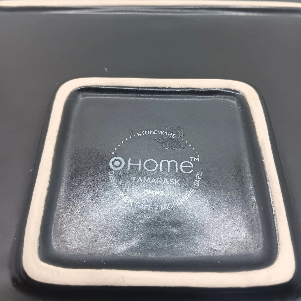 Home Target Tamarask Red Blocks Coupe Square Stoneware Dinner Plate 10 3/2" - Image 3 of 4