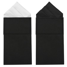 Prefolded Pocket Squares On Card Handkerchief Suit Accessory Mens