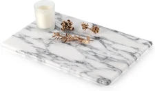 Italian Natural Marble Cutting Board for Kitchen Pastry Bread Macaron Display, 1