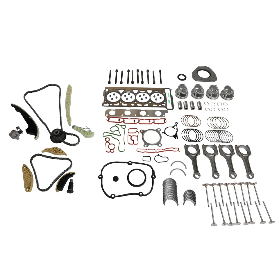 Engine Overhaul Rebuild Pistons 23mm Kit Fits VW Jetta Tiguan EOS Audi A3 2.0L - Image 2 of 4