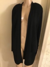 ST. JOHN black knit jacket/cardigan/blazer.Gold buttons.