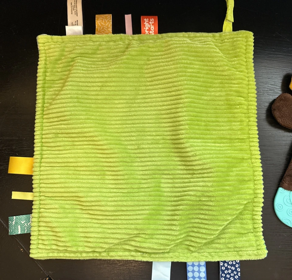 2-Pcs BRIGHT STARTS Snuggle & Teeth MONKEY + Matching TEXTURED LOVEY with TAGS - Image 3 of 4