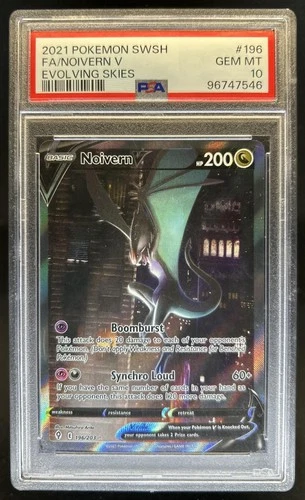 2021 Pokemon SWSH Evolving Skies Noivern V #196/203 PSA 10 GEM MINT