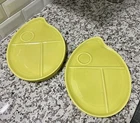 Red Wing Eva Zeisel Town & Country Divided Patio Supper Snack Plates Set Of 4