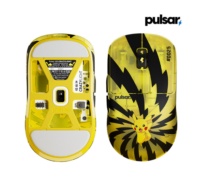 Pulsar Wireless Gaming Mouse X2 CrazyLight Pokémon Pikachu Limited