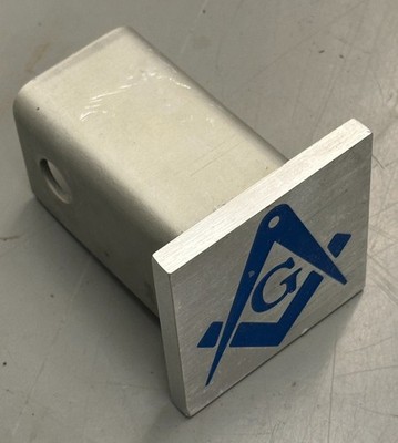 MASONIC SQUARE & COMPASS TRAILER HITCH COVER PLUG FREEMASON EMBLEM 2'' RECEIVER