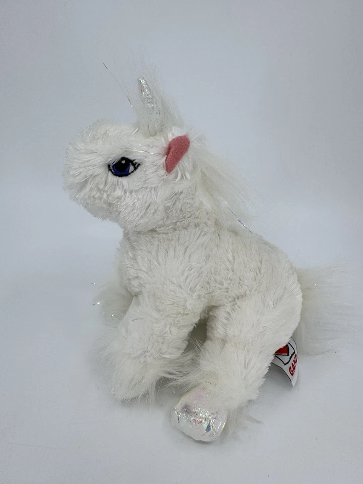 Ganz Webkinz Lil’ Kinz Unicorn White Plush Stuffed Animal Toy No Code Shiny Feet - Image 3 of 4