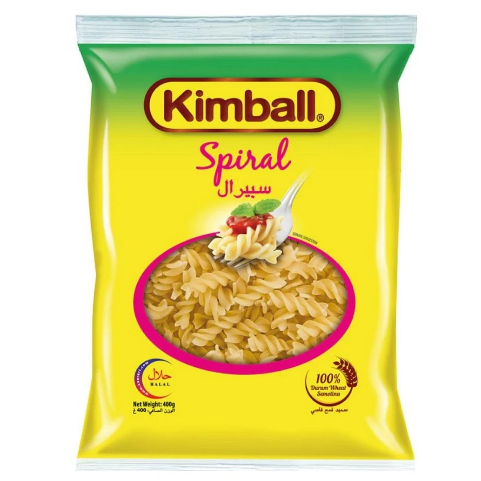 Kimball Spiral Pasta 400g Halal Certified | 4 Packs | Malaysia's Top Choice - Image 3 of 3