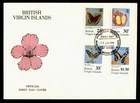 DR WHO 1991 BRITISH VIRGIN ISLANDS FDC BUTTERFLY COMBO $1.50 R65107