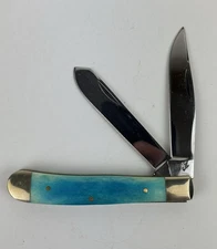 Frost Cutlery, Big Game Trapper 14-312 CBSB, Blue Bone Handle (Original Box)