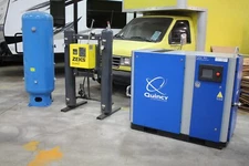 Quincy QSI QSI 90  Air compressor WITH ZEKS AIR DRYER AND 120 GALLON AIR TANK 