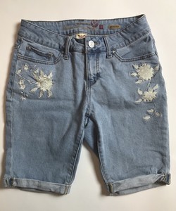 white bermuda jean shorts
