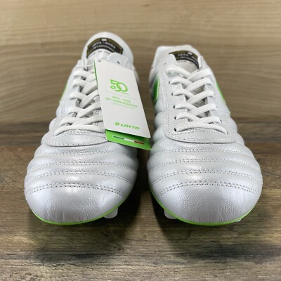 Lotto Stadio OG 50 Icons FG Size 8.5 Mens Silver Green