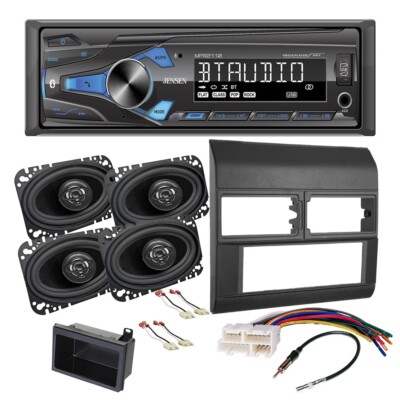 Single DIN AM/FM Car Stereo & 4x6'' speaker + kit For 1988-1994 GM C/K 1500 GRY