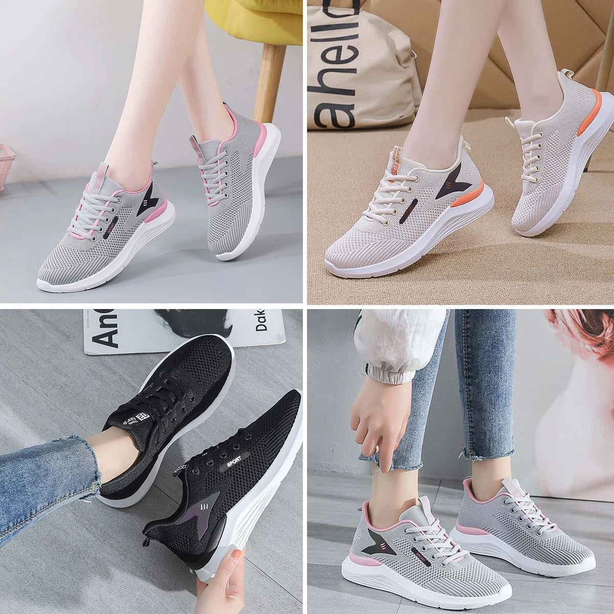 Canada Brandewijn betalen Womens Fashion Running Shoes Ladies Sneakers Slip On Walking Tennis Gym  Shoes US | eBay