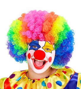 Parrucca Clown Pagliaccio Multicolor Bambino Carnevale Ebay