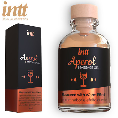 Intt Massage Gel 30ml Flavored Aperol with Kissable Heating Effect