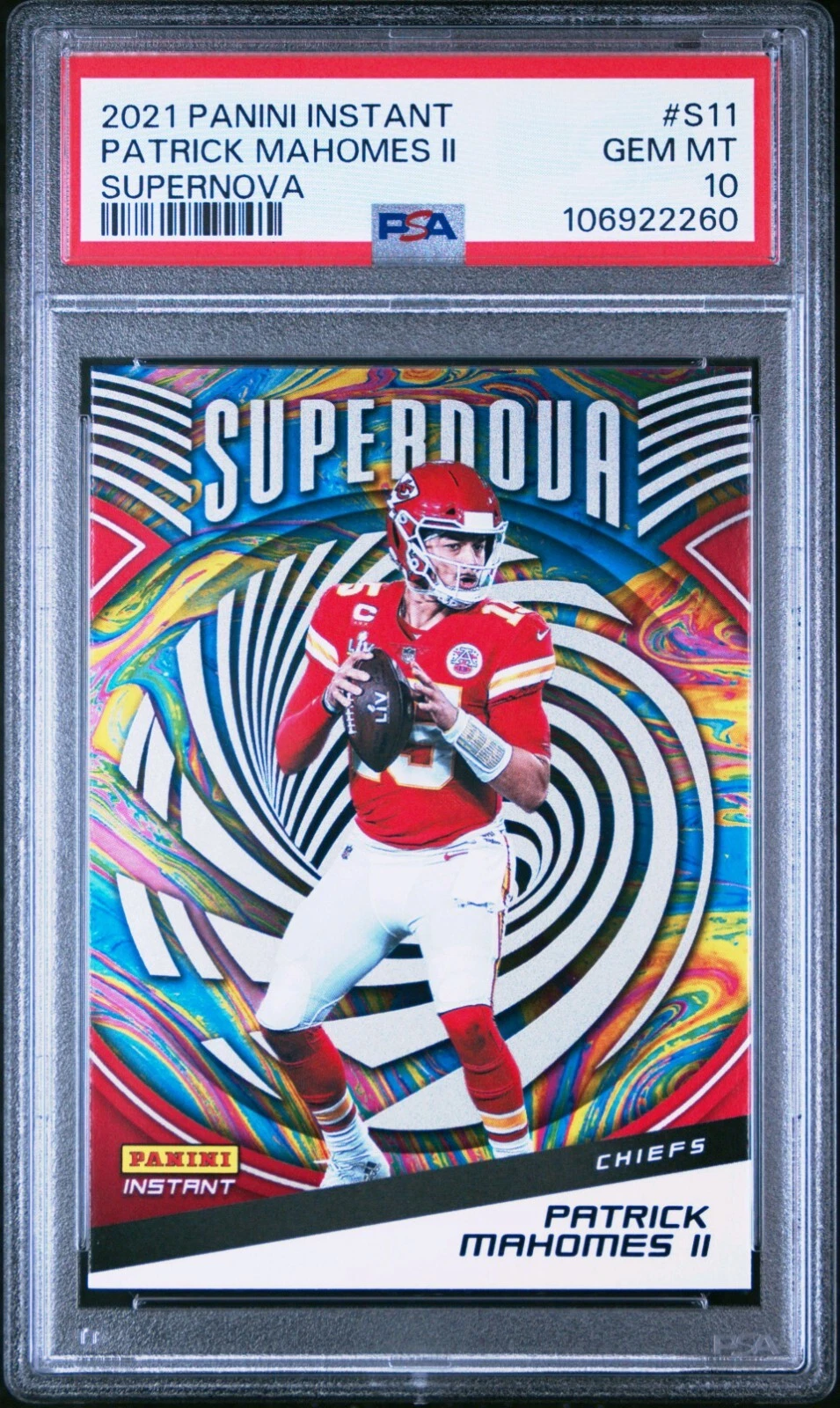 Patrick Mahomes trading card