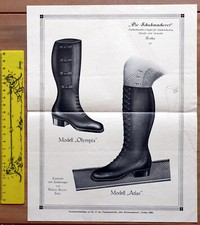 Kunstbeilage Stiefelmodelle 1926 - Fachzeitschrift Die Schuhmacherei Gotha