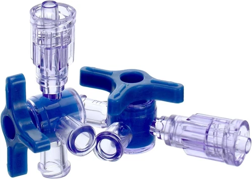 3-Way Stopcock Luer Lock Connection Adapter, Medical Stopcock, Sterile, 10 Pack - Picture 5 of 10
