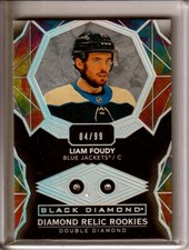  2020-21 Black Diamond Double Diamond Relics #BDRLF Liam Foudy RC /99 - COLUMBUS