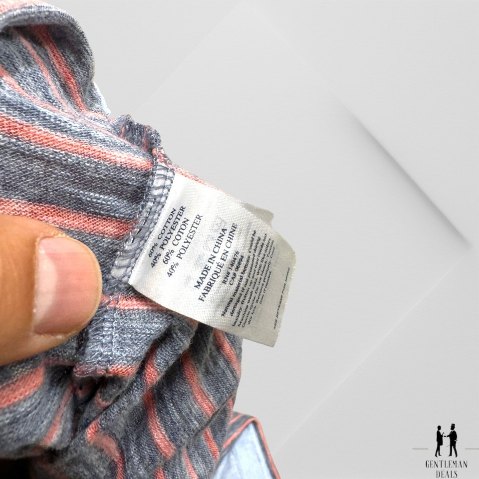 Faherty Polo Short Sleeve Movement Polo XS Horizon Line Stripe Red Blue