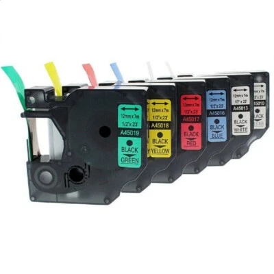 Etichette adesive nastro compatibile DYMO D1 6mm 9mm 12mm A40913 A43613 A45013