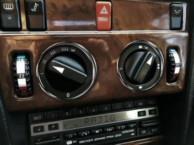 For Mercedes W124  Polished Aluminium Heater dash panel Surrounds Rings 2 pieces