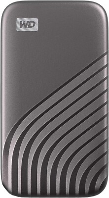 WD My Passport 500GB tragbare externe SSD für PC, Laptop, Xbox, MAC, PS5/4 grau