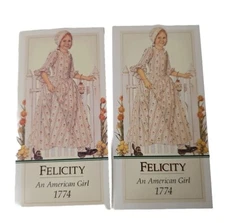 American Girl Felicity 1774 Bookmark Card With short bio & Book List 1991 1992