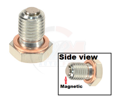 for BMW MAGNETIC Oil Drain Plug-M12-1.50 Threads-Head Size:17MM  (Silver)