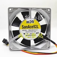 Sanyo 109L0924H401 9025 DC24V 0.12A 9CM 3-Pin Aluminum Frame Inverter Cooling Fa