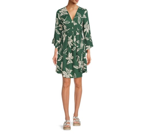 Romantic Gypsy Women's Maternity Long Sleeve Wrap Dress Size L Green - Picture 3 of 6