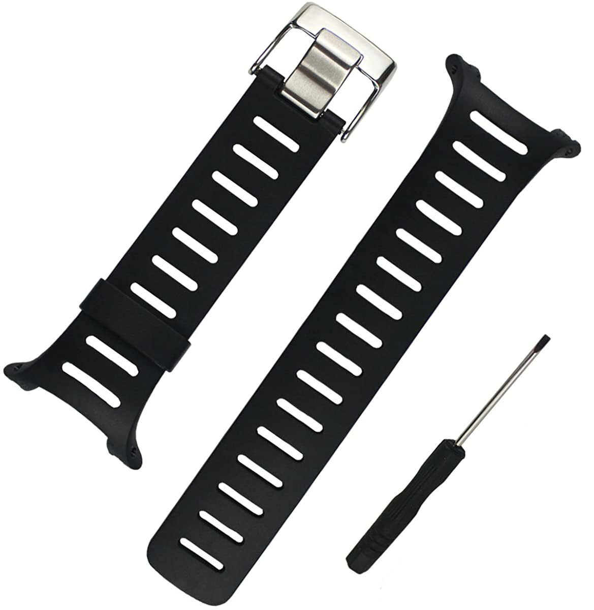 OEM Silicone Watch Band For SUUNTO Ambit3 PEAK/Ambit 2/1 Soft Black Rubber Strap